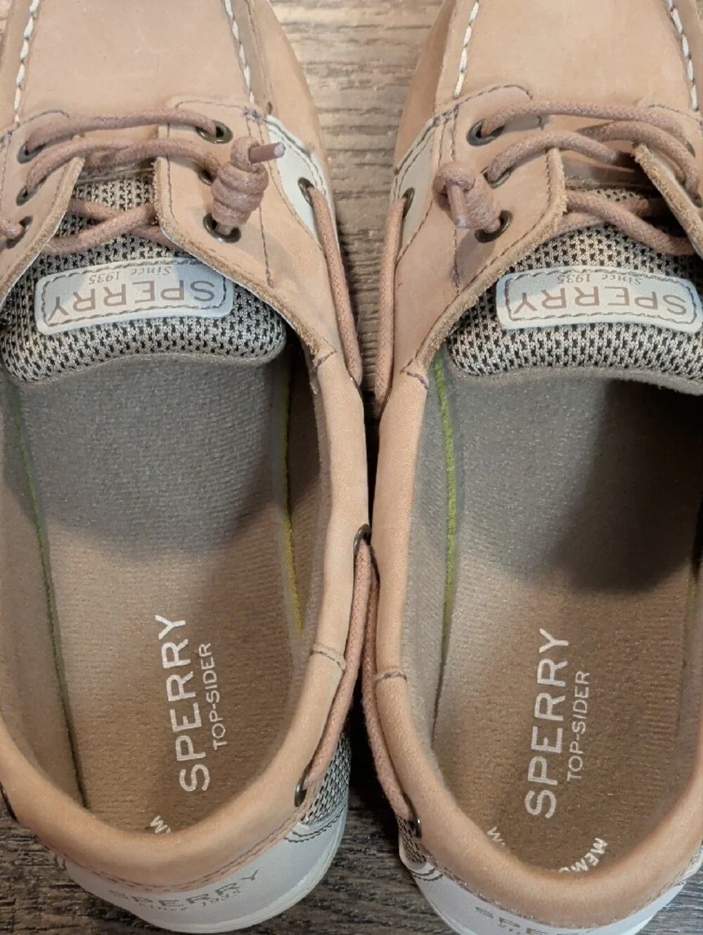 Sperry Light Brown Leather Boat Shoes